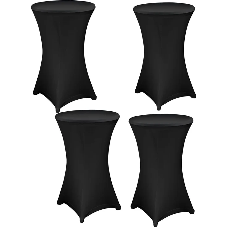 4x Julido Stehtischhusse Husse Schwarz Stehtisch Stretch Ø 80cm Bistrotisch – Bild 1