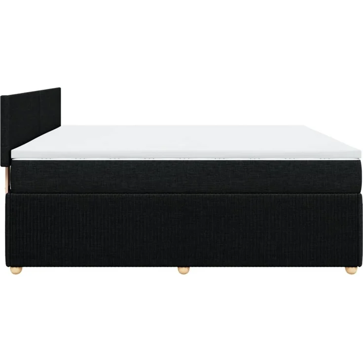 vidaXL Boxspringbett mit Matratze Schwarz 180x200 cm Stoff 3287530 – Bild 5
