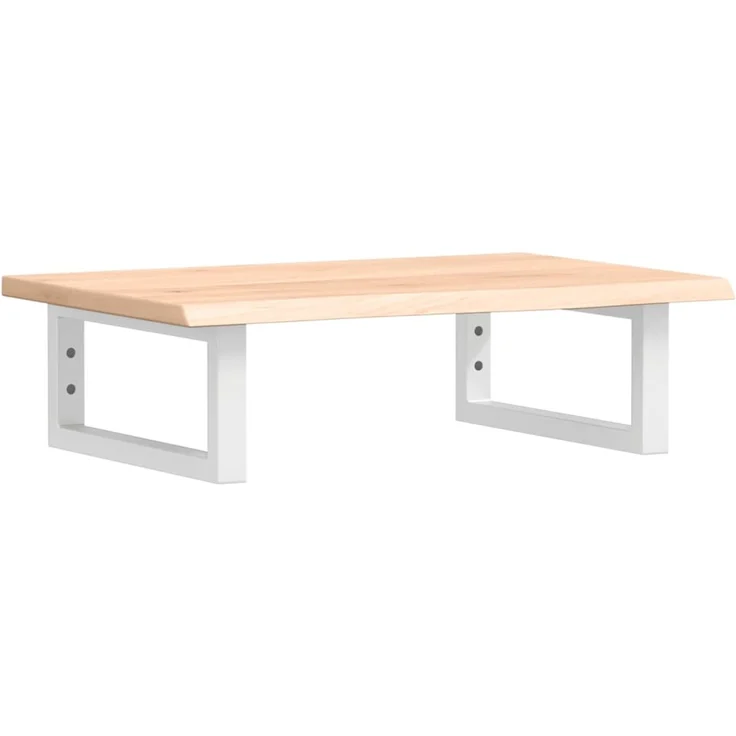 vidaXL Waschtischplatte mit Halterung Stahl und Massivholz Eiche 3302540 – Bild 2