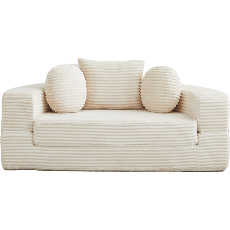 ZUBALIYA SchlafSofa mit USB - Anschluss, mit Schreibtisch, mit Cordbezug, mit Schaumstoffpolsterung, für Wohnzimmer und Apartments – Bild 15