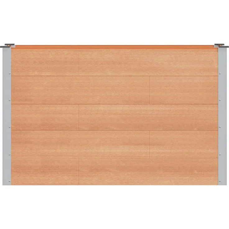 vidaXL Hochbeet Braun 150 x 50 x 91 cm WPC und Aluminium 42039001 – Bild 3