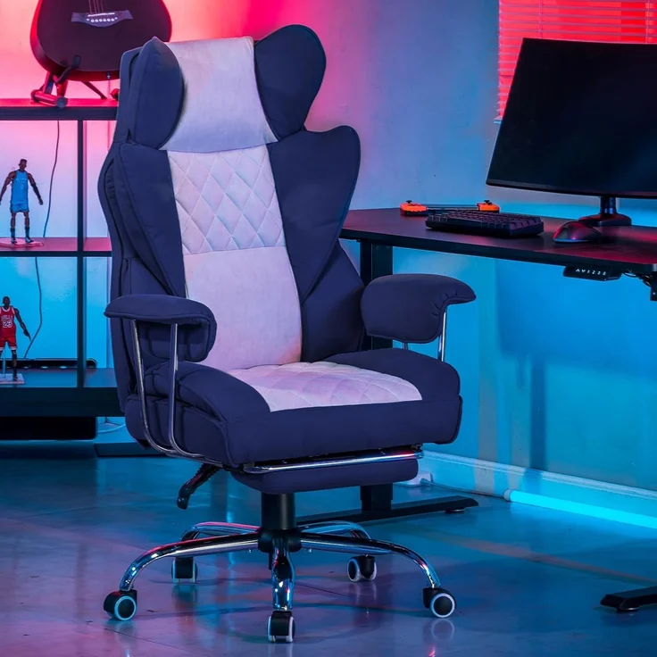 GTPLAYER Gaming-Stuhl Bürostuhl Gamer Stuhl gaming stuhl Schreibtischstuhl Chefsessel, mit Taschenfeder-Lendenwirbelstütze, breiter Büro-Computersessel – Bild 2