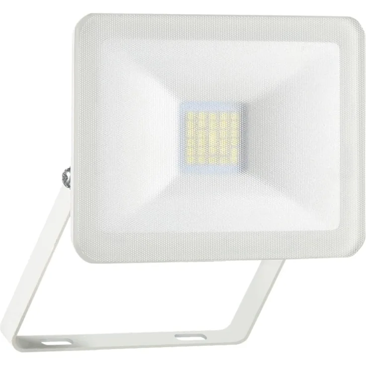 LED Flutlichtstrahler Aluminium Weiß Sicherheitsglas, 10 Watt, IP54