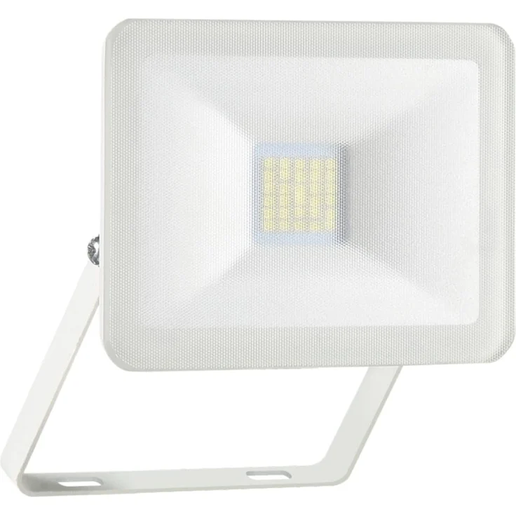 LED Flutlichtstrahler Aluminium Weiß Sicherheitsglas, 10 Watt, IP54 – Bild 1