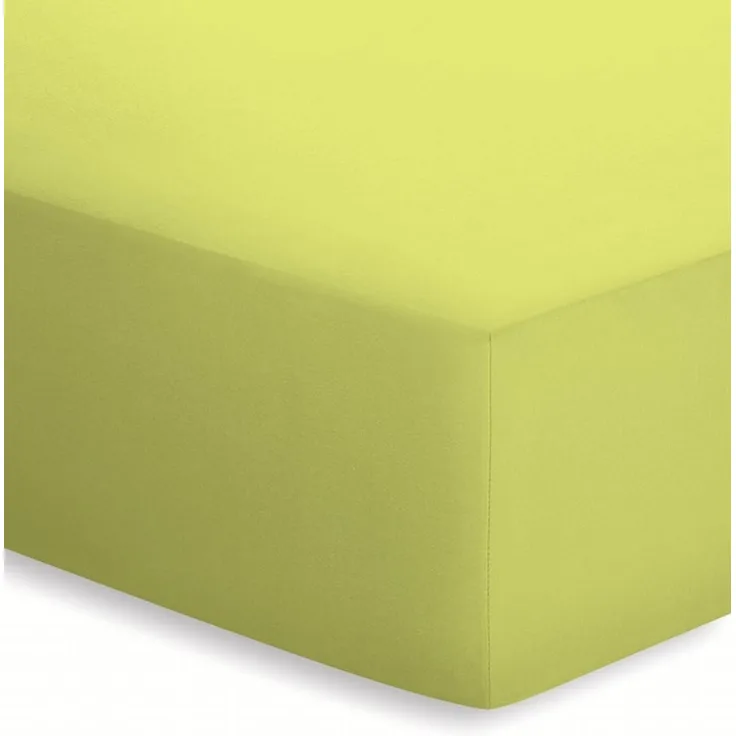 schlafgut Jersey-Elasthan Spannbettlaken Spannbetttuch 140x200 cm - 160x220 cm Kiwischlafgut