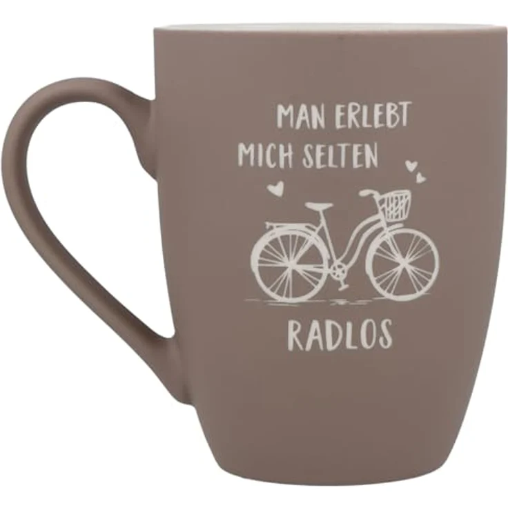 Spruchreif® Tasse SOFT-TOUCH-Tasse mit Gravur·Geschenk für Radfahrer und Mountain Biker – Bild 5