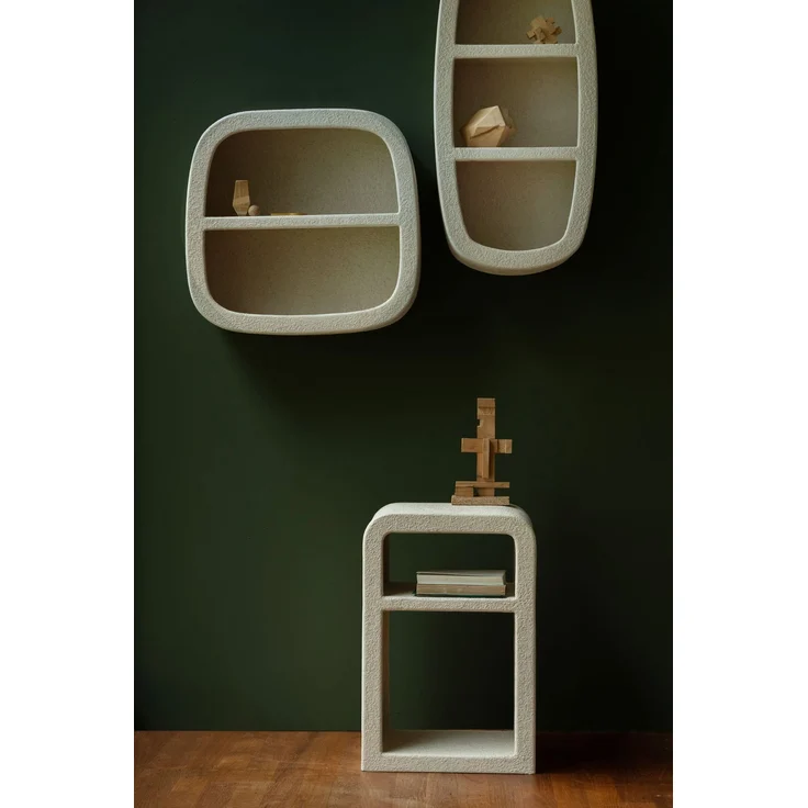 DutchBone Beistelltisch Veda aus recyceltem Marmor in Beige 30x40x60 cm – Bild 8
