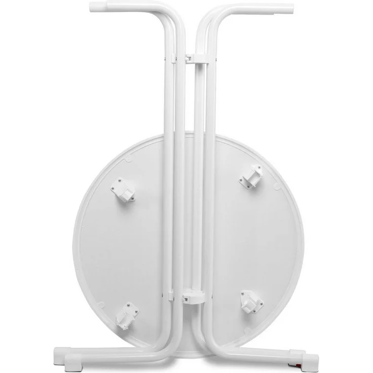 Beautissu Stehtisch Outdoor Stehtisch Bellini, klappbar, Ø70cm, Weiß, wetterfest – kratzfest – Bild 2