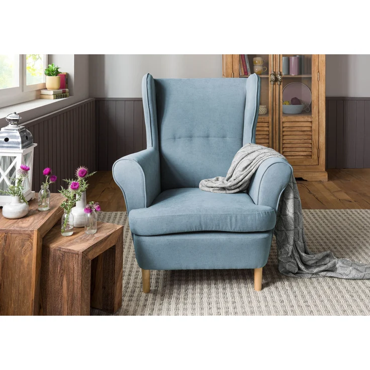 Ohrensesessel 71x74x105 hellblau SCANDI #108 – Bild 3