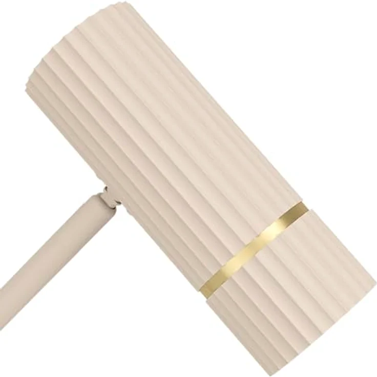EGLO Caminia Tischleuchte, GU10, sandfarben, messing-gebürstet, 345 lm, 48,5 x 17 x 21 cm, Stahl – Bild 5