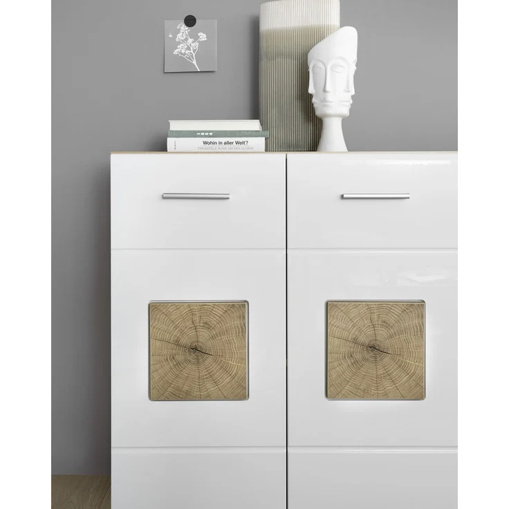 Kommode >Georgia< in Eiche Artisan Nachbildung - 80x92x38cm (BxHxT) – Bild 6