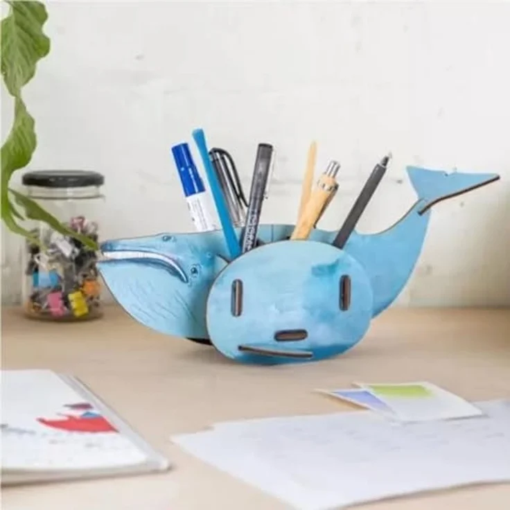 Werkhaus - Stiftebox "Wal" Stiftehalter Stifteköcher Blauwal Wal Fisch WE2072 – Bild 6