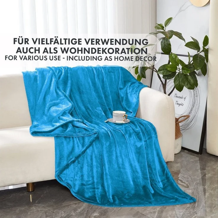 Wohndecke Charme, aus flauschigem Flanell, verschiedene Größen und Farben, Kubus – Bild 4