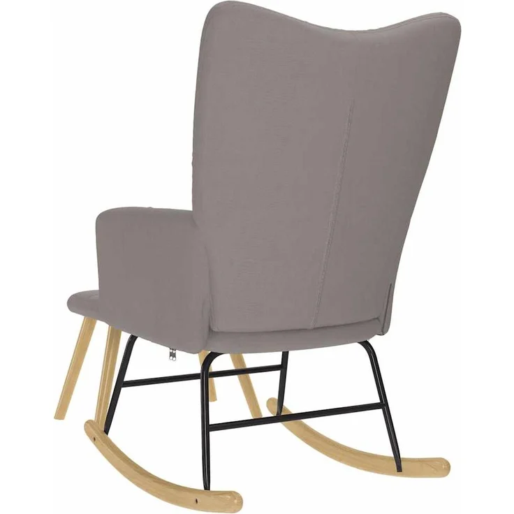 vidaXL Schaukelstuhl mit Fußhocker Taupe Stoff 4016806 – Bild 6