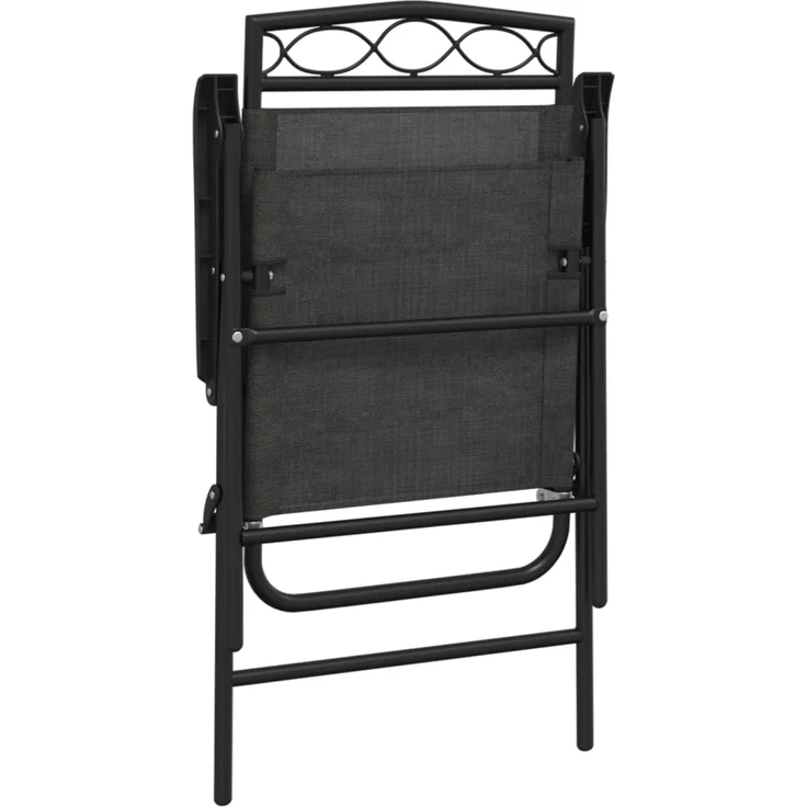 vidaXL Klappbare Gartenstühle 4 Stk. Graumeliert Stahl und Textilene 3157293 – Bild 7