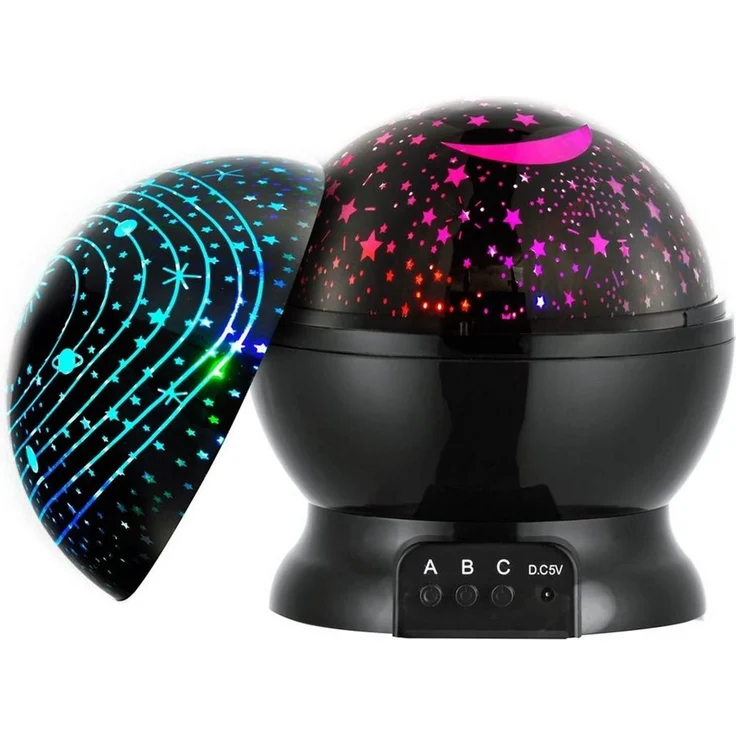 all Kids United LED Nachtlicht ALL KIDS UNITED LED Nachtlicht Sternenprojektor Baby mit 3 Aufsätzen, Baby Einschlafhilfe & Orientierungslicht – Bild 1