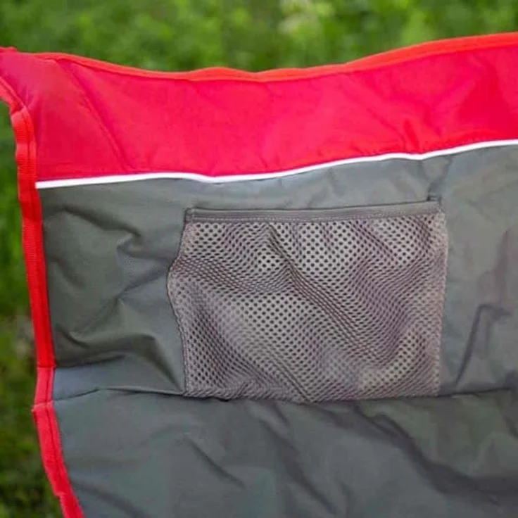 AKTIVE - Klappbarer Camping-Schaukelstuhl, Stahl und gepolstertes Polyester, Mit Kissen und Seitentaschen, Inklusive Tragetasche, Schaukelstuhl, Klappstühle, Für Garten oder Strand (63046) – Bild 6
