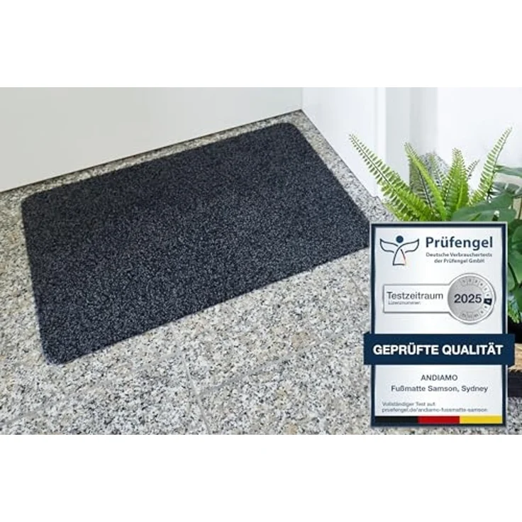 Andiamo Fußmatte Samson, Made in Netherlands, rechteckig, Höhe: 6 mm, Schmutzfangmatte, waschbar, rutschhemmend, auch als 2er Set erhältlich – Bild 3