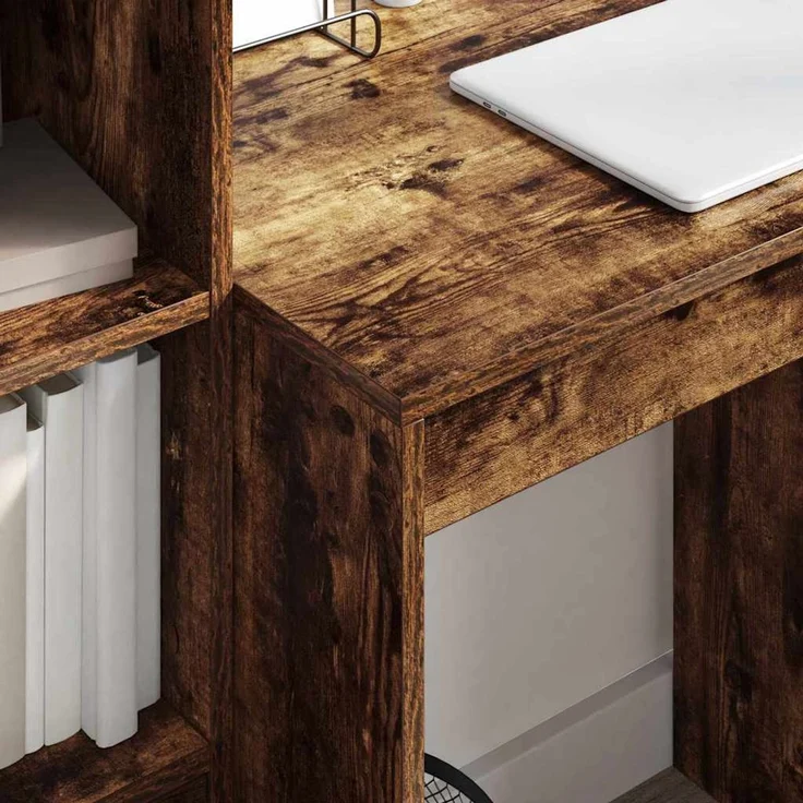 vidaXL Schreibtisch Geräucherte Eiche 70 x 50 x 76 cm 869422 – Bild 3