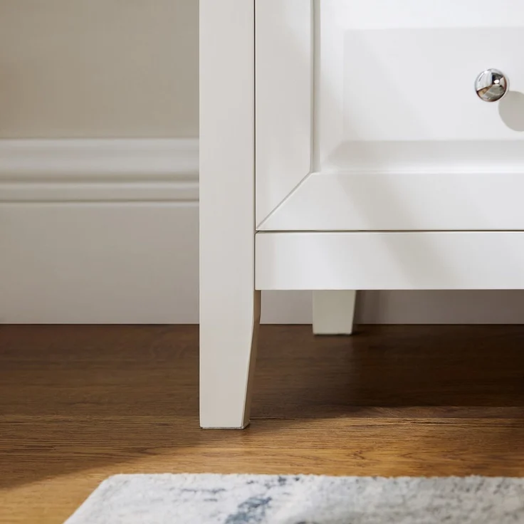 SoBuy FBT131-W Nachttisch, MDF, Lackiert, Weiß, 45 x 60 x 35 cm – Bild 6