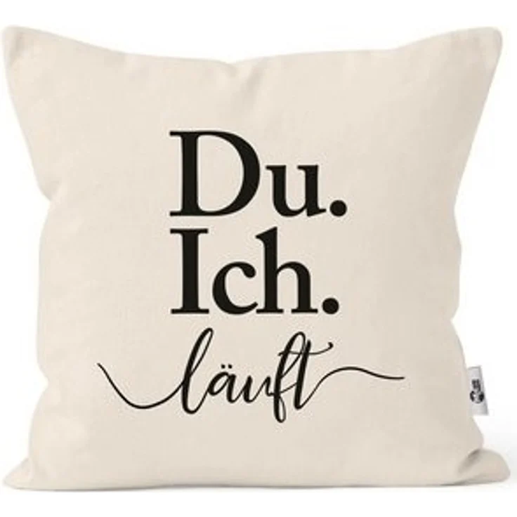 MoonWorks Dekokissen Kissen-Bezug Ich Du läuft Spruch Liebe Geschenk für Partner Moonworks® – Bild 6