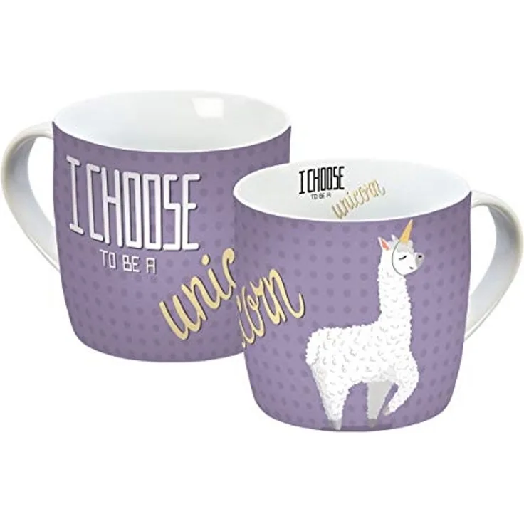 Geda Labels 'Lama' Tasse, Porzellan lila, 300 ml