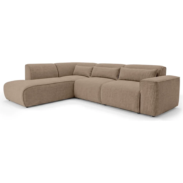 AX LIVING Wohnlandschaft mit Schlaffunktion Ruyam Beige Sofa L – Bild 4