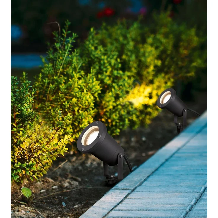 Schwenkbarer LED Garten Baumstrahler 3er Set mit Erdspieß & 5m Anschlußkabel – Bild 5