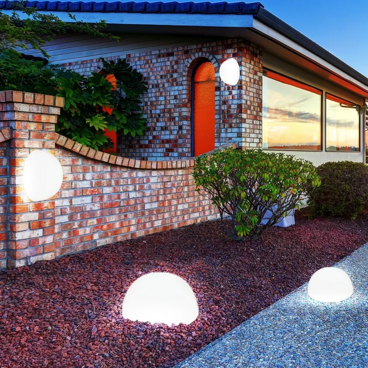 2er Set LED Solar Kugelleuchten, Durchmesser 20 cm, – Bild 10