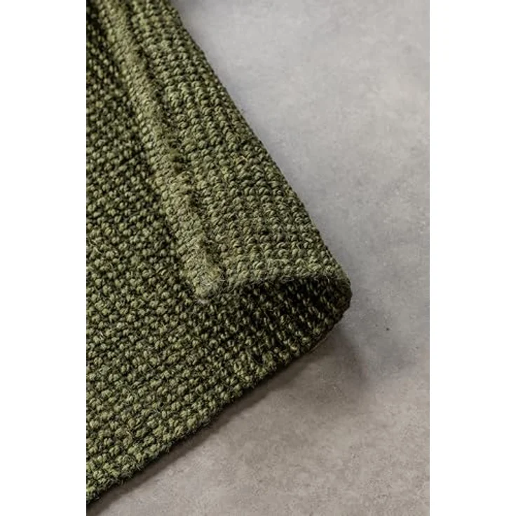 XXXL Flachwebeteppich Bouclé, Olivgrün, rechteckig, 60x90 cm, Oeko-Tex® Standard 100, pflegeleicht, beidseitig verwendbar, für Fußbodenheizung geeignet – Bild 5