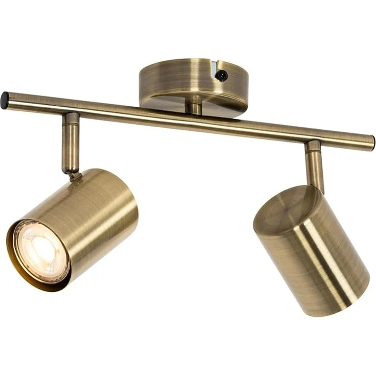 Qazqa LED Aufbaustrahler Jeana, ohne Leuchtmittel, GU10, Bronze, Modern, Stahl, 2-flammig – Bild 7