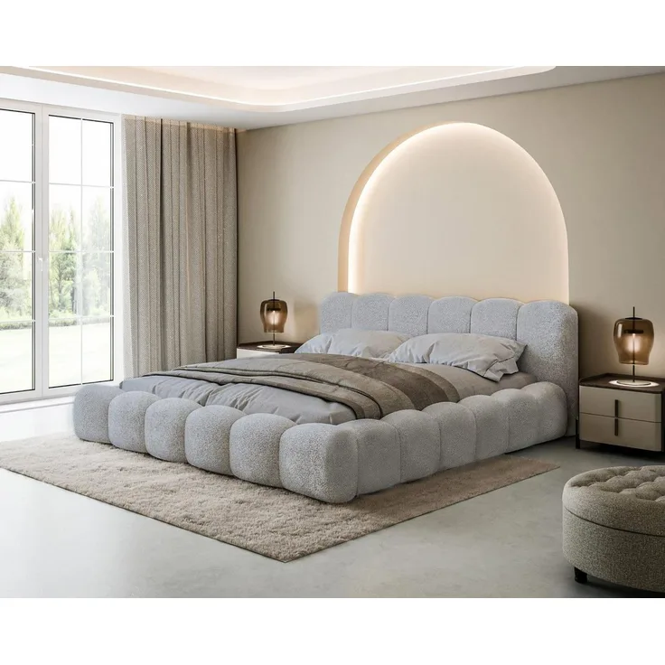 Compleo Polsterbett Designerbett, Wolkenbett, TOPSELLER, Modern Schlafzimmer, Made in EU, Wolkenbett modern