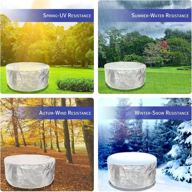 Gartentischabdeckung Wasserdicht Atmungsaktiv 190x80cm Transparent – Bild 5