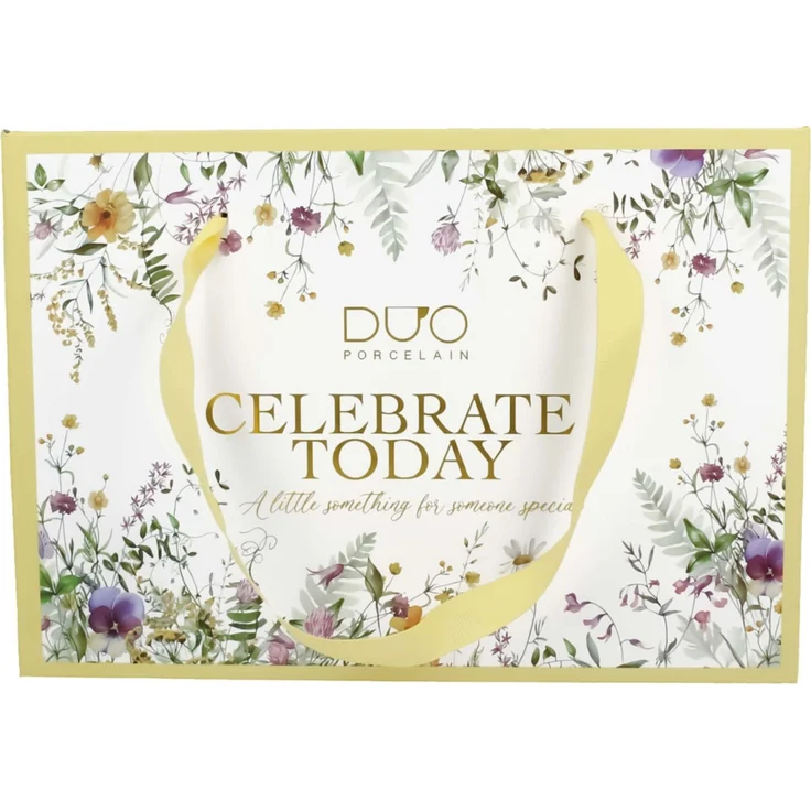 DUO 2er-Set Tassen PANSY, 250 ml mit Untertassen, New Bone China Porzellan, in Geschenkbox – Bild 6