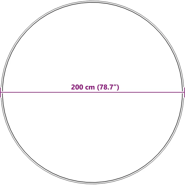 vidaXL Kunstschaffell Teppich Tafalla Rosa Ø 200 cm Polyester 42021561 – Bild 9