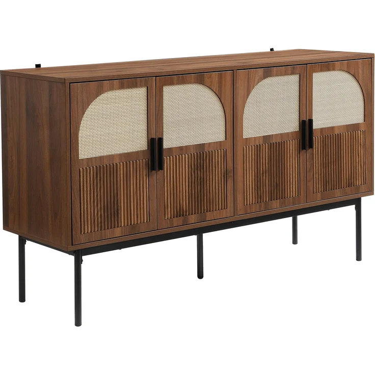 DESVIAE Sideboard mit 4 Türen 140x80x40 cm MDF Natur – Bild 8