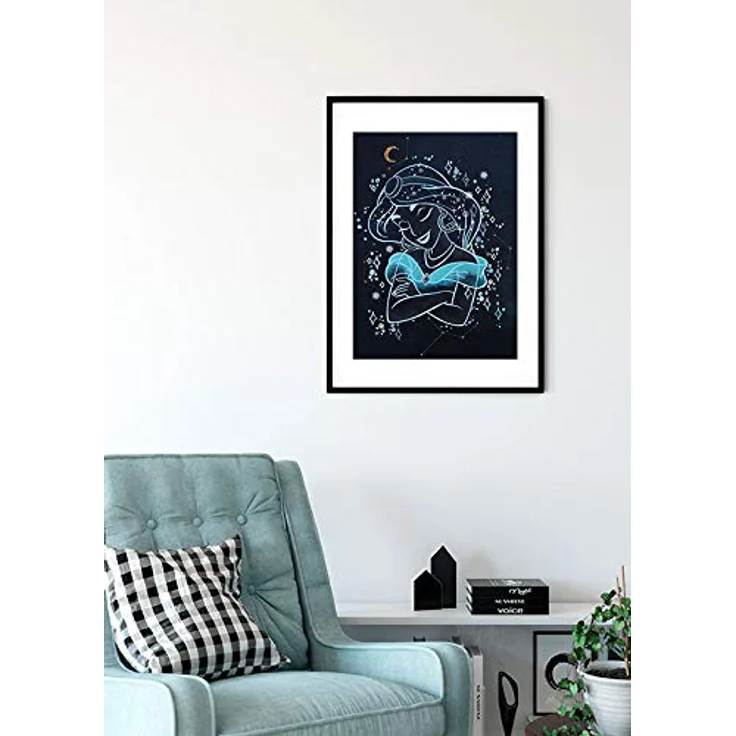 Komar Disney Wandbild Jasmin Dreaming, Kunstdruck 50 x 70 cm ohne Rahmen, hochwertige Bildqualität mit seidenmatter Oberfläche für Kinderzimmer und Babyzimmer – Bild 2