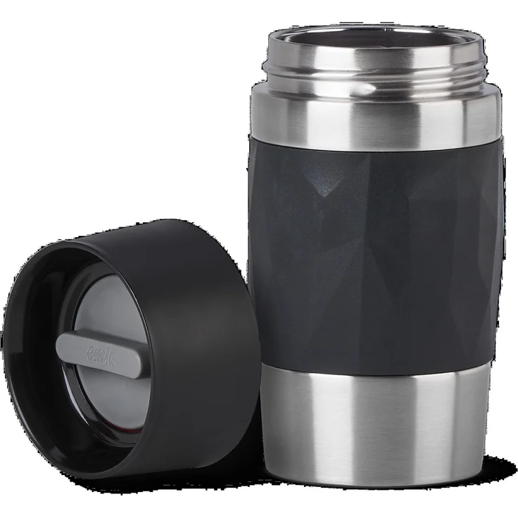 EMSA 'Travel Mug Compact' Thermobecher, Edelstahl, schwarz, 300 ml – Bild 4