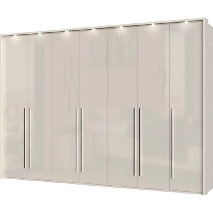 Places of Style Kleiderschrank Piano beige, UV lackiert, Hochglanzfronten, mit Beleuchtung – Bild 4
