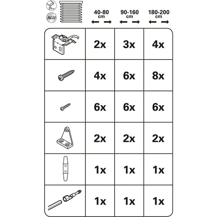 GARDINIA Alu-Jalousie, Sicht, 25 mm, Beige, 175x100 cm – Bild 3