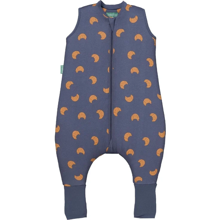 molis&co - Baby Schlafsack mit Füßen und Socke - Ideal für den Winter - Babyschlafsack mit Beinen 2,5 tog - 100% Baumwolle (Oeko-TEX 100), Premium Qualität - Croissants (90 cm)