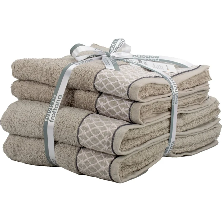 Frottana 'ORIENTAL ORNAMENTS' Handtuchset, Baumwolle creme, 2 Handtücher 50 x 100 cm 2 Duschtücher 67 x 140 cm, Made in Germany – Bild 1