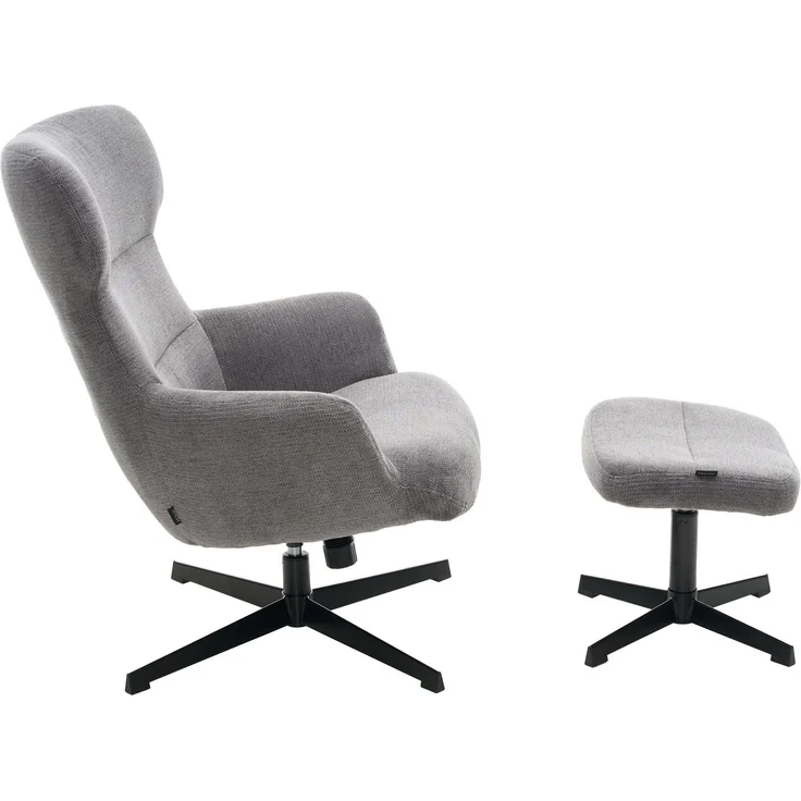 Home affaire Sessel Clarah Relaxsessel, TV-Sessel mit Hocker, 360° Grad drehbar – Bild 3