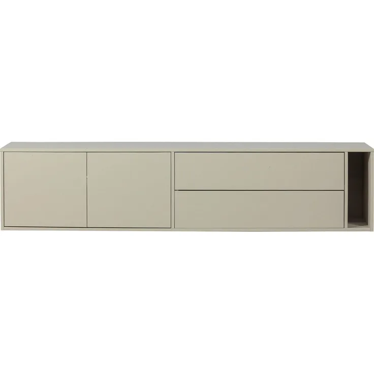 WOOOD Lowboard Settle TV-Kommode, mit zwei Schubladen, H 45 cm x B 200 cm