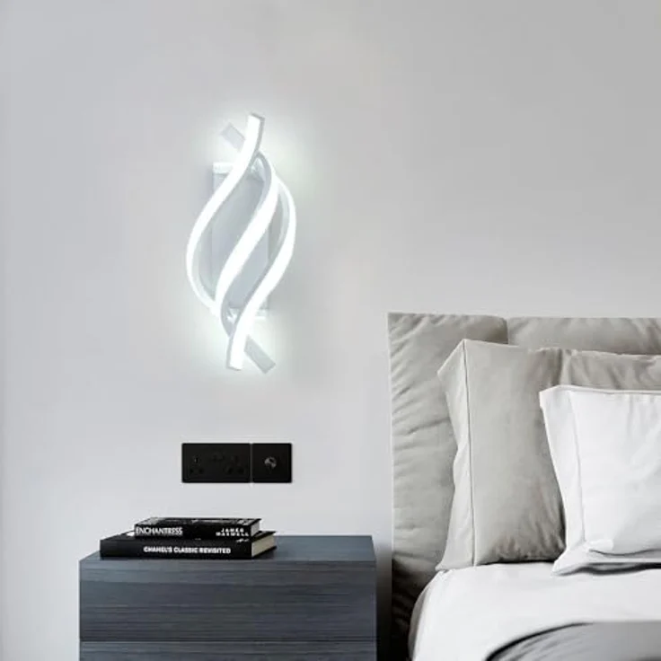 Comely LED Wandleuchte Innen, 22W 2500LM Wandlampe Innen Weiß, 6500K Modern Wandbeleuchtung LED für Wohnzimmer Schlafzimmer Treppenhaus Flur – Bild 3