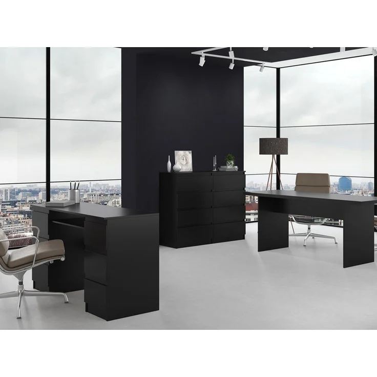 ibonto HOCHKOMMODE Schwarz 40x120x97cm (H 97 x T 40 x B 120 cm) – Bild 3