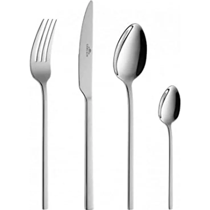 Mondex Besteckset Ambiente, 24-teilig aus hochwertigem Edelstahl 18/10, Silber, spülmaschinenfest, mit eleganter Geschenkbox