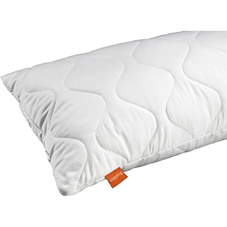 sleepling 190002 Basic 100 Kopfkissen | Ökotex | waschbar bis 60 Grad | Made in EU | Füllmengengarantie | Größengarantie | 40 x 80 cm, weiß – Bild 2