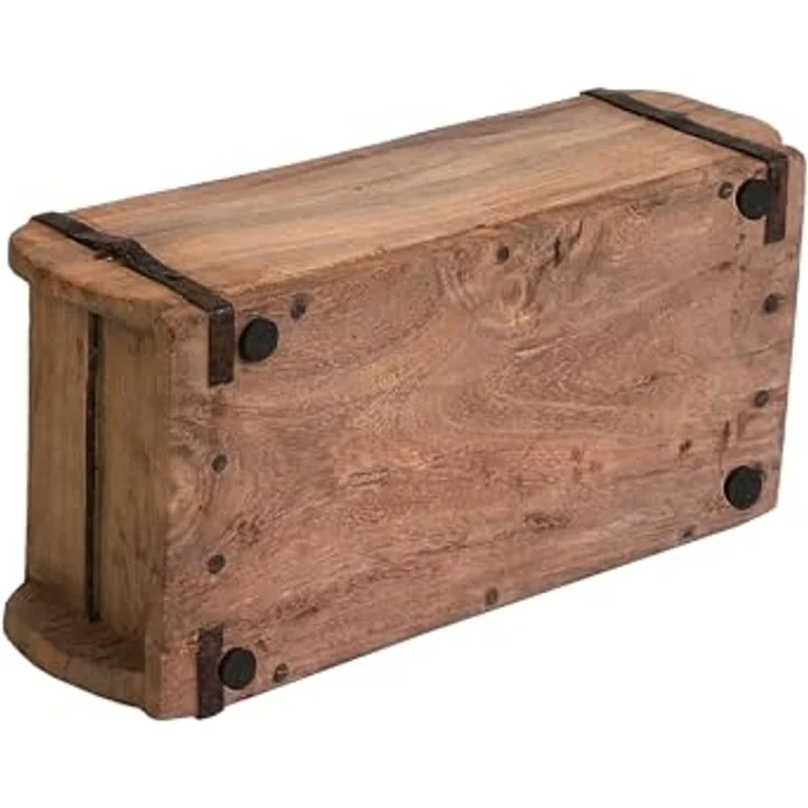 BigDean Holzkiste Alte Ziegelform 32 x 15 x 10 cm Ein-Kammer Vintage Holz-Deko Shabby (Packung, 1 St, 1 stk), Aufbewahrungs und Deko Holzkiste in Handstrichziegel Form – Bild 4