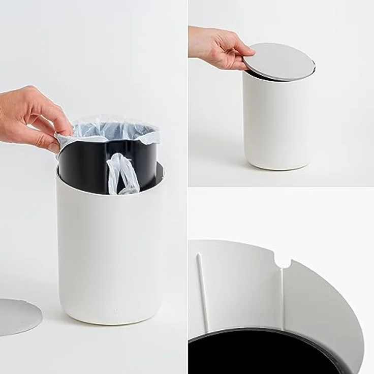 KAZAI. Kosmetikeimer ABS, Mini-Kosmetikeimer aus ABS, Rutschfest und mit Smart-Beutelfunktion – Bild 3